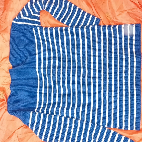 Gap heavy wool nylon blend boat neck striped sweater S - Picture 3 of 3